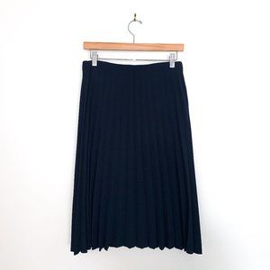 Everlane Navy Pleated Skirt